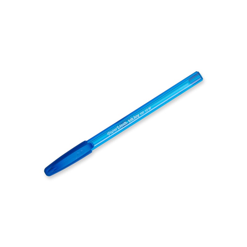 Paper Mate te Paper Mate 100ST Ballpoint Pen, Capped, Blue, Single (1783152), 12 count - Image 2